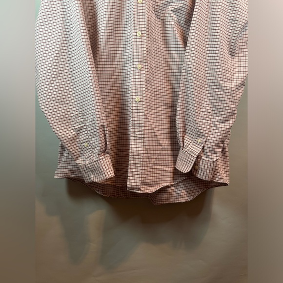 Vtg LL Bean Single Needle Tailoring Button Down Plaid Dress Shirt Sz 17-37 Mens - Picture 5 of 15